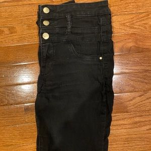 Black high waisted jeans